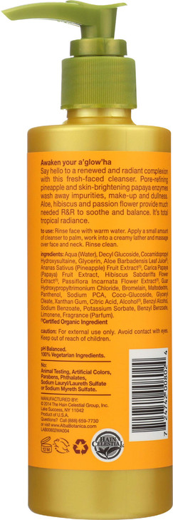 Alba Botanica Hawaiian Enzyme Face Cleanser Pineapple 8 oz