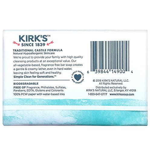 Natural Castile Bar Soap Kirks Castile Natural Coco Bar Soap 4oz 5 Pack