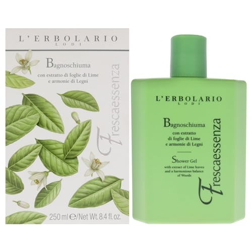 LErbolario Shower Gel Toning Body Soap with Plant Extracts and Vitamin E Energizing Body Wash with Woody Citrus Scent Fr