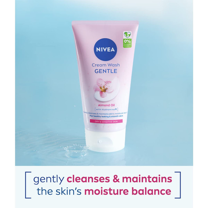 Nivea Daily Essentials Gentle Cleansing Cream Wash for Dry Sensitive Skin 150ml by Nivea
