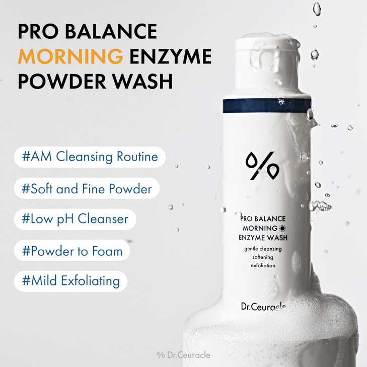 DrCeuracle Pro Balance Enzyme Powder Face Wash Korean Day and Night Natural Enzyme Powder Face Wash for Deep Pore Cleans