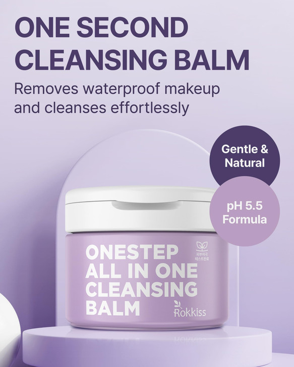 Rokkiss One Step Makeup Remover Cleansing Balm 51fl oz Korean Facial Cleanser for Eyes Lips and Face Gentle CrueltyFree