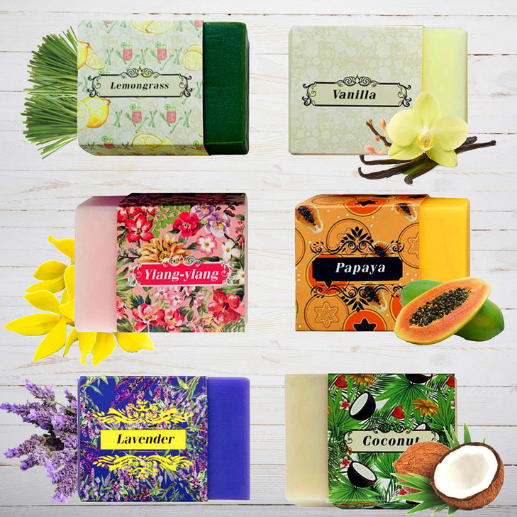 Handmade Soap Bar Gift Set 6 Artisan Aromatherapy Soaps for Men and Women Bath Gift Set Hand and Body Soap Bars for Wome