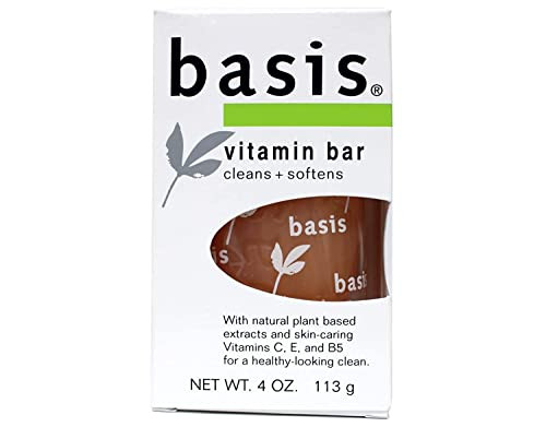 Basis Vitamin Bar Soap 4 Oz Pack of 5
