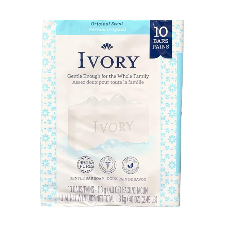 Ivory Original Bar Soap 10 Bars of 4 Oz Each 398 Oz