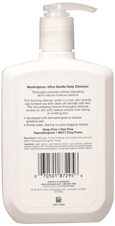 Neutrogena Ultra Gentle Daily Cleanser 12 Ounce