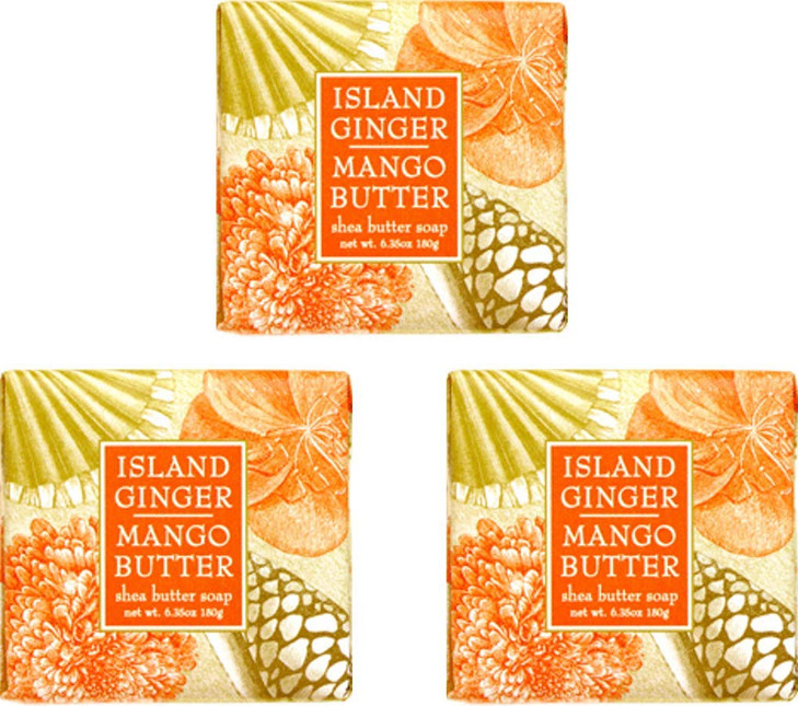 Greenwich Bay Exfoliating Spa Soap Shea Butter and Cocoa Butter Blended with exfoliating wheat bran cocoa bean shell No