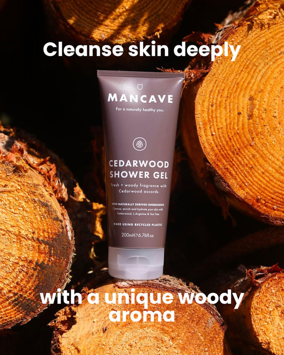 ManCave Natural Cedarwood Shower Gel 200ml