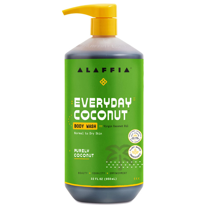 Alaffia Body Wash Everyday Coconut Moisturizing Soap with Nourishing Coffee Berry Extract Coconut Water Vegan CrueltyFre