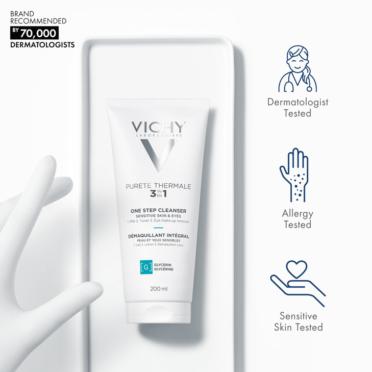 VICHY Puret Thermale One Step Cleanser for Sensitive Skin 67 Fl Oz
