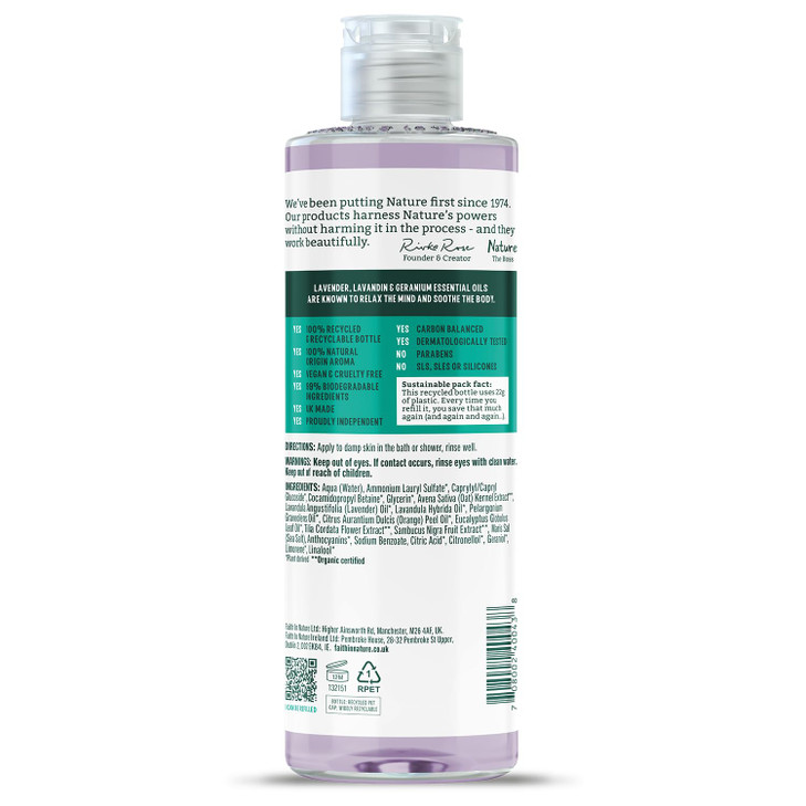 Faith In Nature Lavender Geranium bodywash 400ml