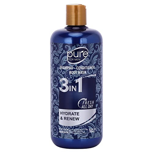 3in1 Mens Shower Gel Shampoo Conditioner Body Hair Face Wash Paraben Sulfate Free Keeps You Fresh All Day