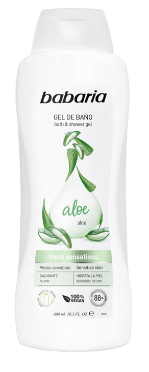 Babaria Aloe Vera Body Wash Gives Calming and Fresh Sensation Provides Soothing and Regenerating Properties Contains Nat