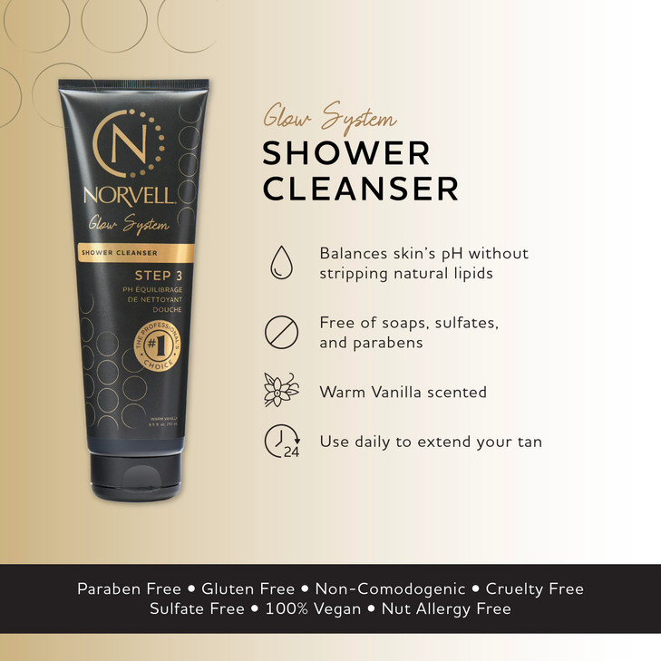 Norvell Post Self Tanner pH Balancing Cleanser Body Wash 85 fl oz Gentle Self Tan Safe Formula to Maintain Even Color Ex