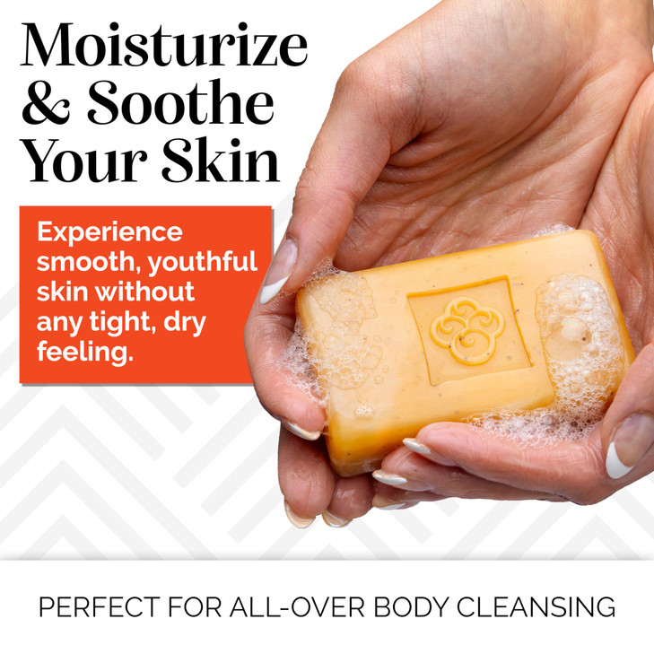 sibu Sea Buckthorn Soap Cleansing Face Body Bar with Citrus Scent 3Pack Moisturizes Skin Reduces Redness and Blemishes a