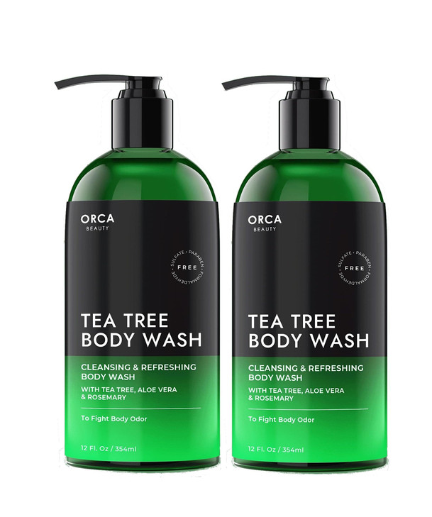 Tea Tree Body Wash Men Body Wash for Women Tea Tree Oil Foot Body Wash Shower Gel 2 x 12oz