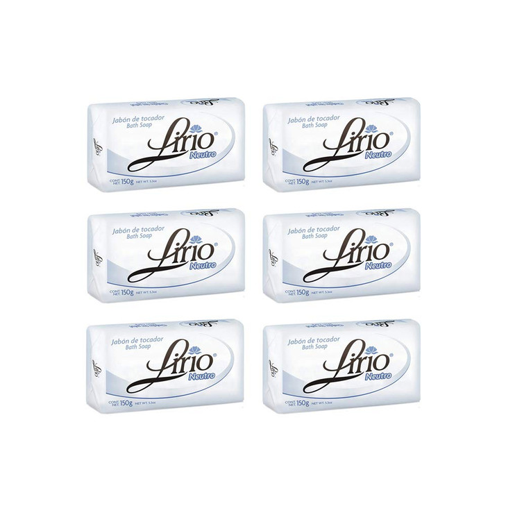 Lirio Neutro Bar Soap Neutral Base AntiAcne and Eczema Treatment Soap Mild Scent No Harsh Chemicals 53 Oz Pack of 6