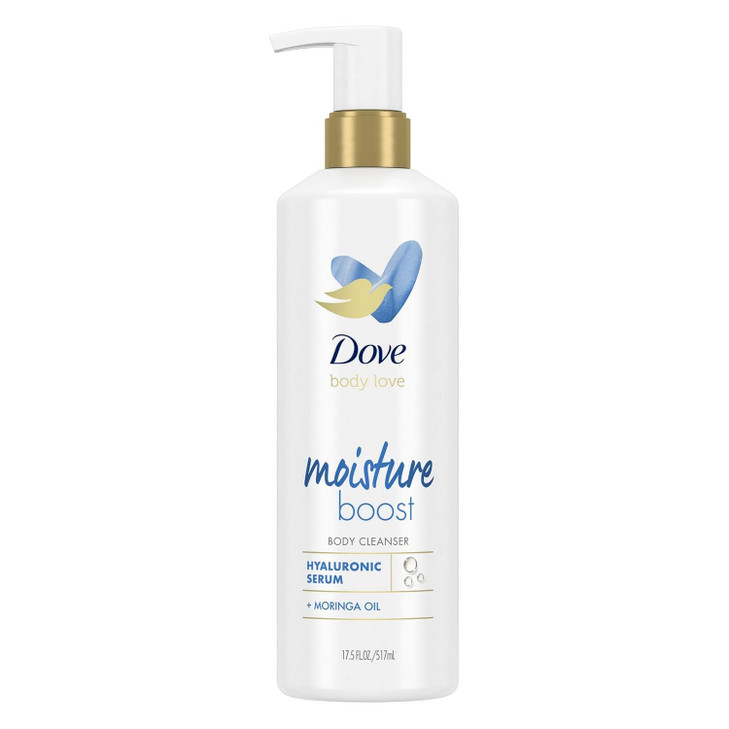 Dove Body Love Body Cleanser Moisture Boost For Dry Skin Body Wash with Hyaluronic Acid and Moringa Oil 175 fl oz