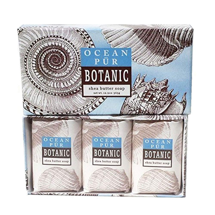 Greenwich Bay Ocean Pur Spa Soap Gift Set Enriched with Sea Kelp Shea Butter and Cocoa Butter 3 x 43 oz in Gift Box by G