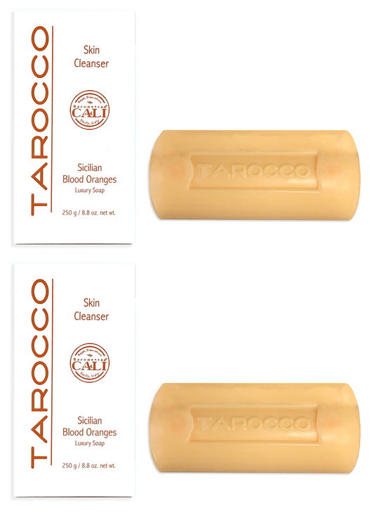 Baronessa Calis Tarocco Skin Cleanser Sicilian Blood Orange Luxury Soap 88 Ounce Pack of 2 RSPO Certified Sustainable Pa