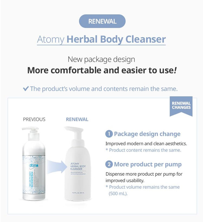 BC233 Herbal Body Cleanser Provides a Nourishing Cleansing Power with Fresh Herbal Ingredients 500ml 169 fl oz for Atomy