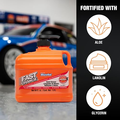 Fast Orange Permatex 25217 Pumice Lotion Heavy Duty Hand Cleaner Natural Citrus Scent Waterless Cleaner For Mechanics St