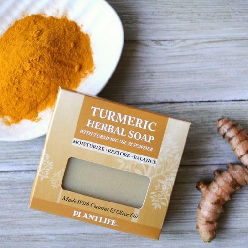 Plantlife Turmeric 3Pack Bar Soap Moisturizing and Soothing Soap for Your Skin Hand Crafted Using PlantBased Ingredients