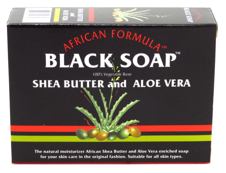 African Formula Black Soap 35 Ounce Shea Butter Aloe Vera Pack of 6