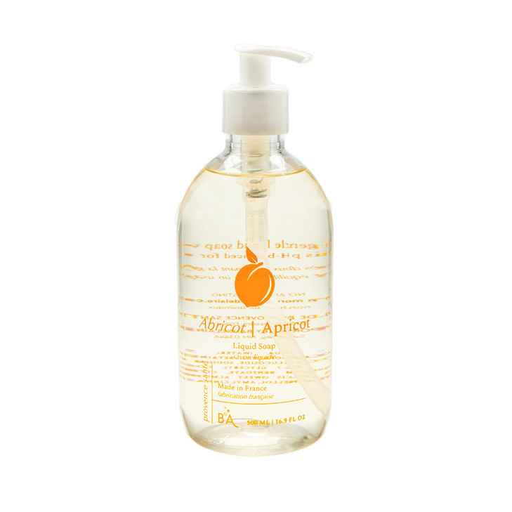Provence Sante Natural Liquid Soap Moisturizing Almond Oil Hand Soap with Ripe Apricot Scent Elegant Pump Dispenser for