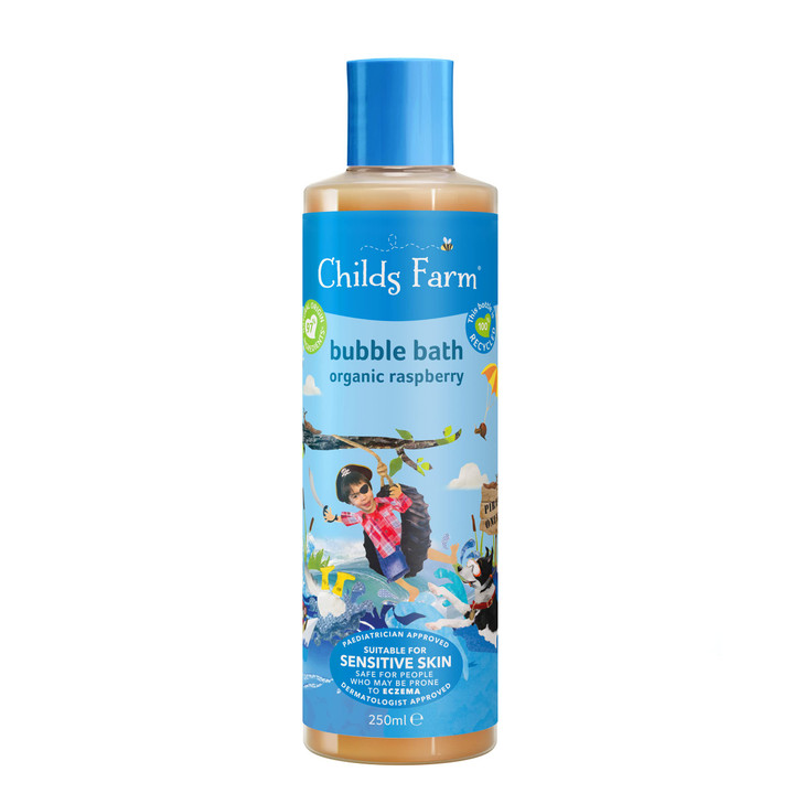 Childs Farm Childrens Bubble Bath Gently Cleanses Sensitive Skin Organic Raspberry 250ml