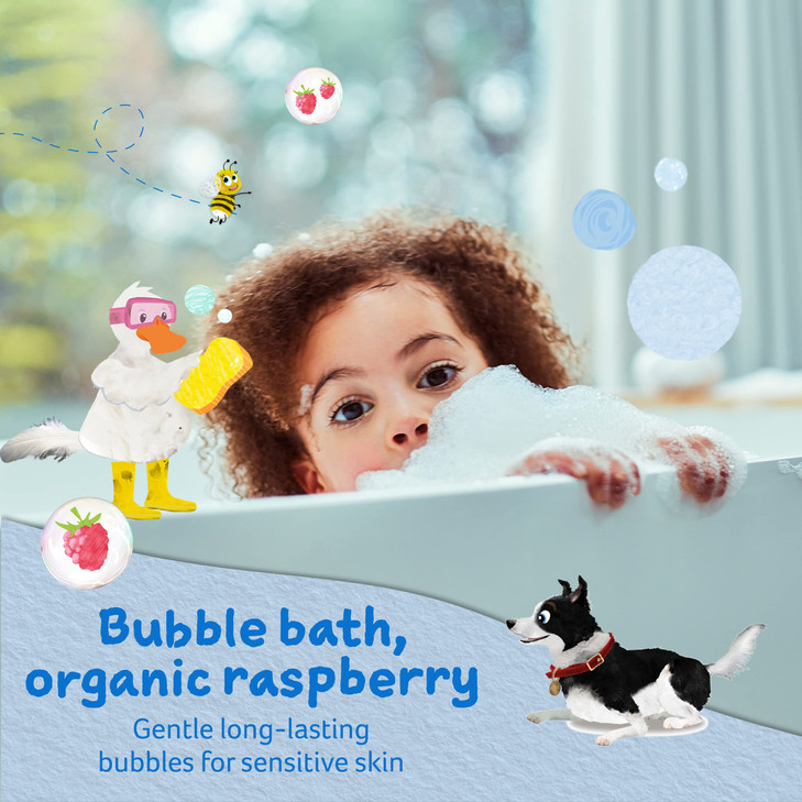 Childs Farm Childrens Bubble Bath Gently Cleanses Sensitive Skin Organic Raspberry 250ml