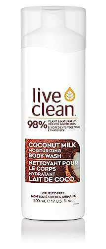 Live Clean Body Wash Moisturizing Coconut Milk 17 Oz