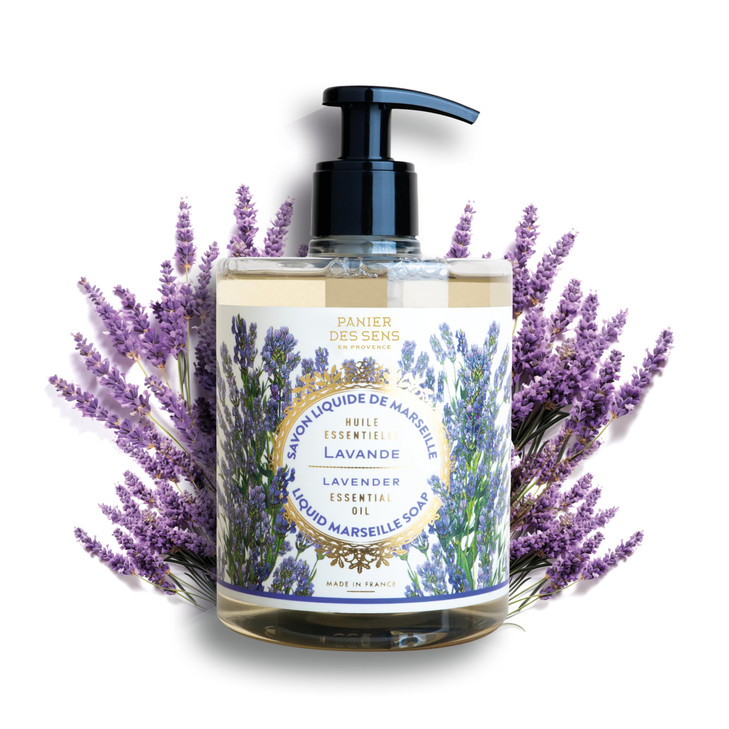 Panier des Sens Moisturizing Liquid Hand Soap Lavender Floral Fragrance French Soap with Coconut Oil Provence Marseille