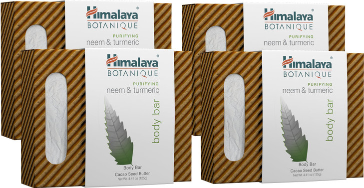 Himalaya Botanique Purifying Neem Turmeric Handcrafted Bar Soap Free from Parabens SLS Phthalates Artificial Colors and