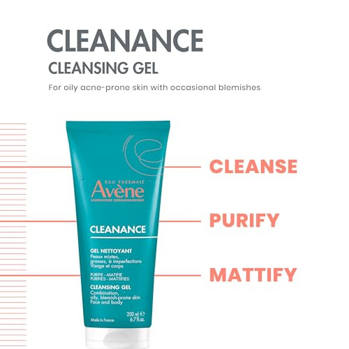 Avne Cleanance Cleansing Gel Soap Free Cleanser for Acne Prone Oily Face Body 67 Oz