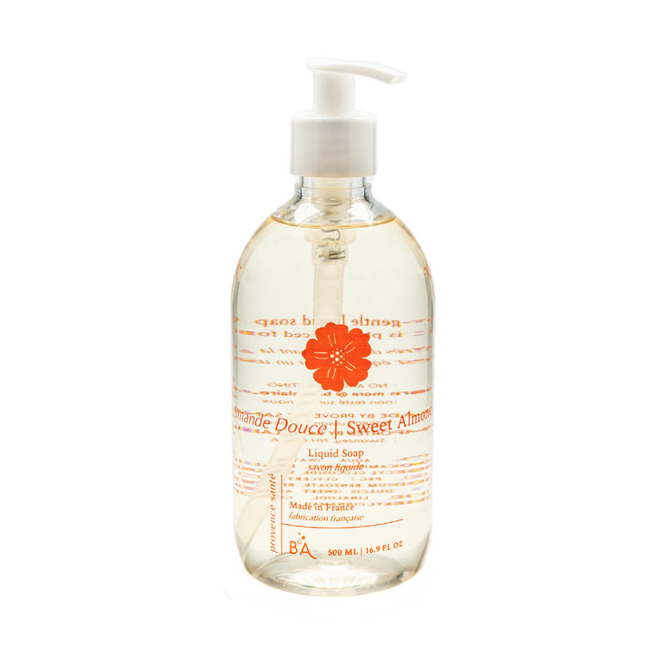 Provence Sante Natural Liquid Soap Moisturizing Almond Oil Hand Soap with Warm Sweet Almond Scent Elegant Pump Dispenser