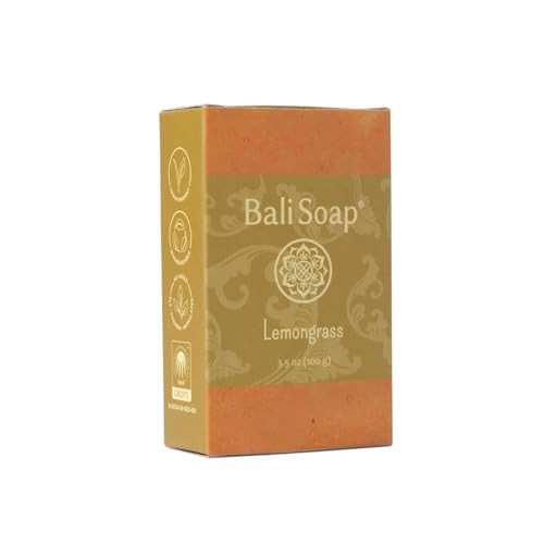 Bali Soap Lemongrass Natural Soap Bar for Men Women Vegan Handmade Exfoliating 6 Pack 35 Oz each