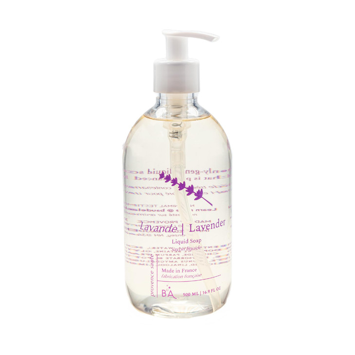 Provence Sante Natural Liquid Soap Moisturizing Almond Oil Hand Soap with Calming Lavender Scent Elegant Pump Dispenser