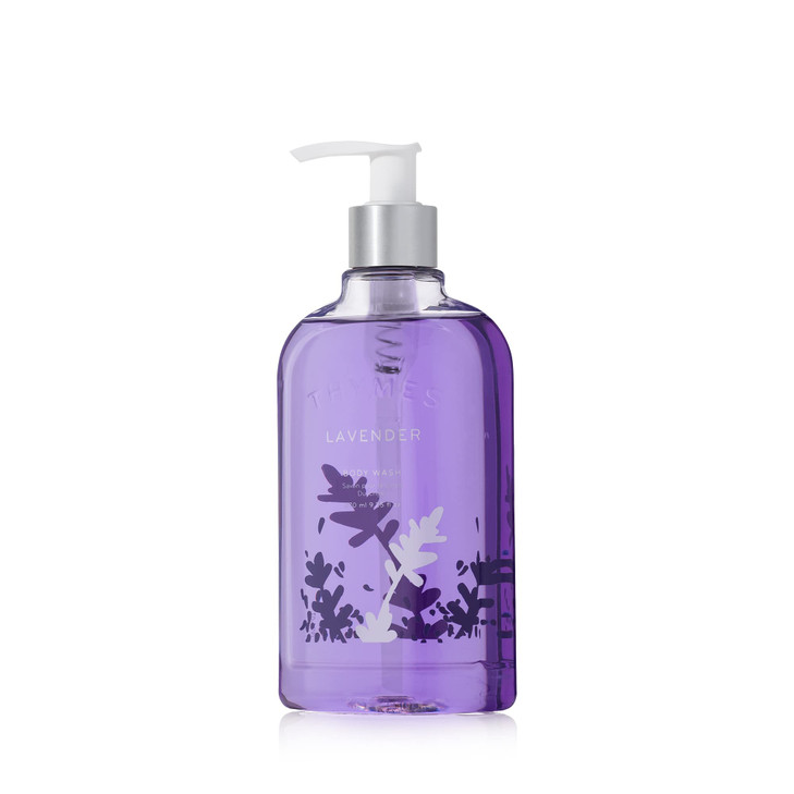 Thymes Body Wash with Pump Liquid Soap for Bath and Shower Body Soap Skin Care Scented Soap with Notes of Velvety Lavend