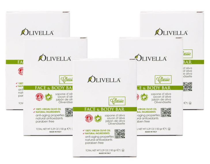 Olivella All Natural 100 Vigin Olive Oil Face Body Soap Original 529 oz Pack of 55