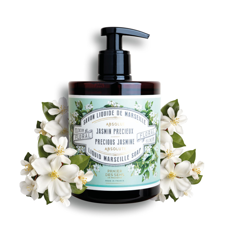 Panier des Sens Moisturizing Liquid Hand Soap Jasmine Floral Fragrance French Traditional Savon de Marseille Soap Refill