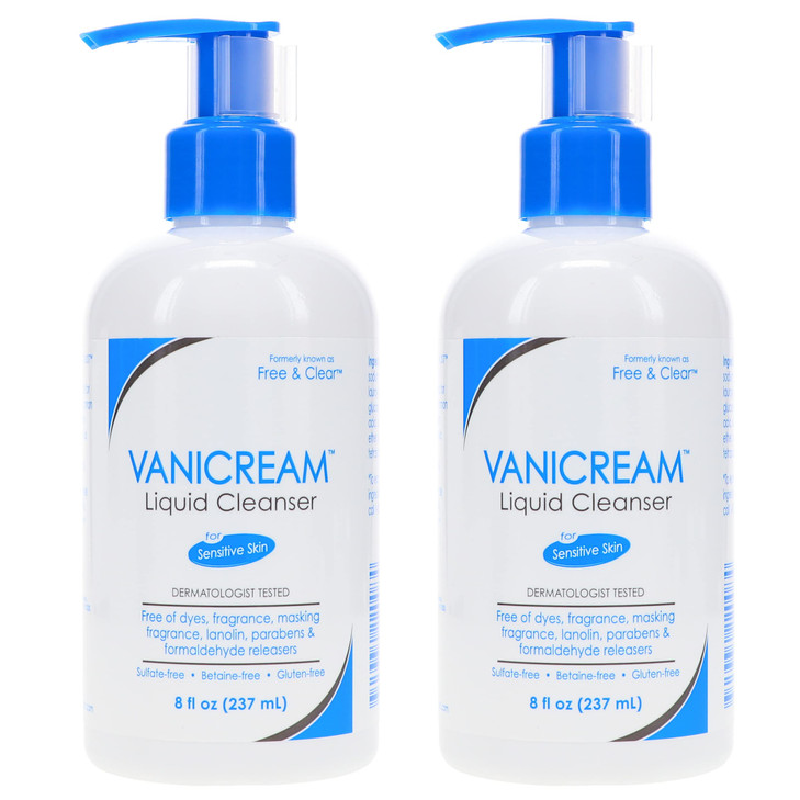 Free and Clear Liquid Cleanser 8 Ounces each Pack of 2