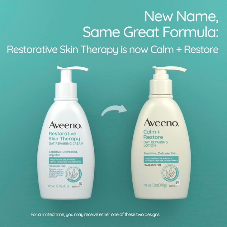 Aveeno Calm Restore Oat Repairing Body Lotion for Sensitive Skin Daily Moisturizer with Prebiotic Oat Aloe ProVitamin B5
