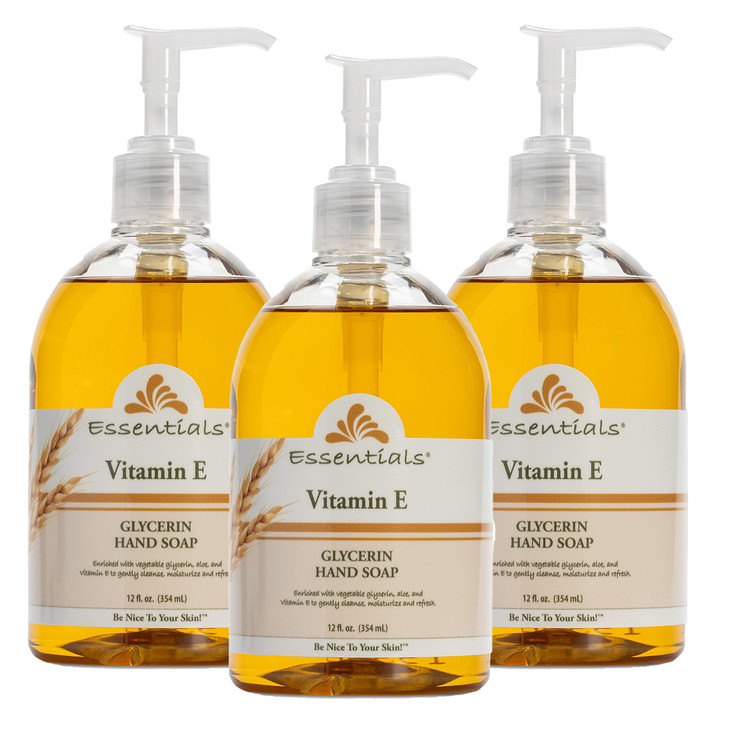 Clearly Natural Essentials Glycerin Liquid Hand Soap Vitamin E 12Fluid Ounce Pack of 3