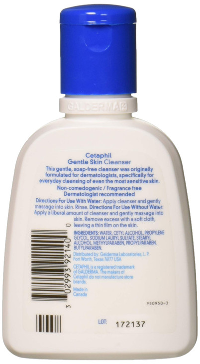 Cetaphil Gentle Skin Cleanser for Dry to Normal Sensitive Skin 4 fl oz Pack of 2