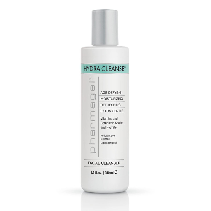 Pharmagel Hydra Cleanse Water Rinseable Facial Cleanser for All Skin Types Natural Face Wash Hydrating Age Defying and R