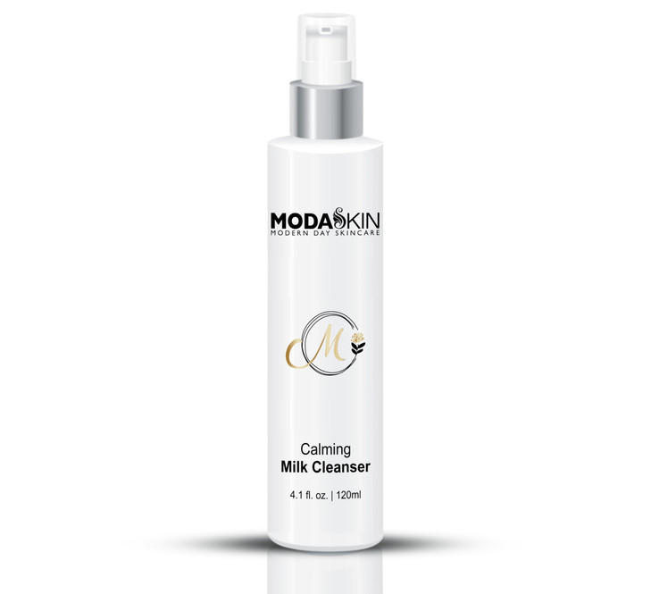 MODASKIN Calming Milk Facial Cleanser for all skin types with Chamomile Extract Antioxidant Coconut Oil that helps the S