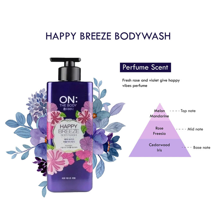 Onthe Body Perfume Happy Breeze Body Wash 500 grams