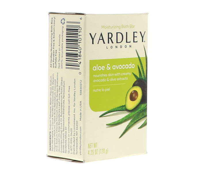 Yardley Bar Soap Botanical Aloe Avocado 40 Ounce Pack of 7