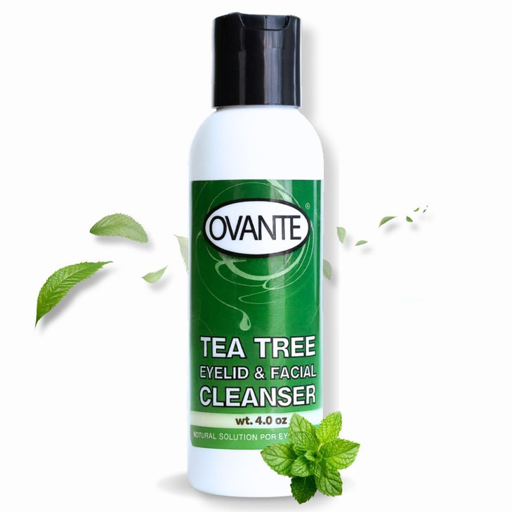 OVANTE Tea Tree Oil Eyelid Facial Cleanser Wash For Demodex Prone Skin 40 oz